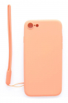 Back panel cover Evelatus Apple iPhone 7/8 Soft Touch Silicone Case with Strap Pink