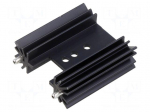 Heatsink: extruded | grilled | black | L: 38.1mm | W: 35mm | H: 12.7mm