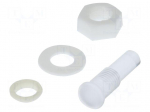 Fiber for LED | &Oslash;5mm | L: 12.7mm | round | Front: convex | IP67