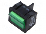 ROCKER | DPST | Pos: 2 | ON-OFF | 6A/250VAC | green | PR | Rcont max: 50m&Omega;
