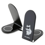 Adapter Karl Lagerfeld  Karl Lagerfeld Choupette MagSafe induction charger 15W, foldable 2in1 - black