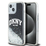 Back panel cover DKNY  DKNY Liquid Glitter Big Logo iPhone 15 Plus / 14 Plus Case - Black