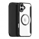 Back panel cover Dux Ducis  Dux Ducis Skin X Pro iPhone 16 Case with MagSafe and Flip Cover - Black
