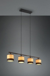 Bolzano pendant 4-pc E14 matt black gaismeklis