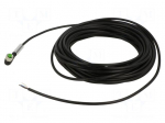 Cable: for sensors/automation | M12 | PIN: 4 | angled | 30m | plug | 4A