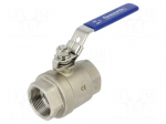 Ball valve | acid resistant steel AISI 316 | PTFE | max.63bar