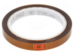 Tape: high temperature resistant | Thk: 0.07mm | 62% | amber | W: 12mm