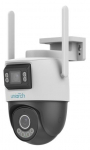 UHO P2S-M33F34 ~ Uniarch WiFi/IP kamera ar diviem objektiviem 3MP 4mm / 3MP 2.8mm (IR + WHITE LED) / Atbalsta UNV NVR