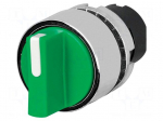 Switch: rotary | 22mm | Stabl.pos: 2 | green | none | IP65 | prominent