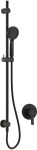 Concealed shower set with rail