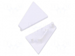 Cap for LED profiles | white | 20pcs | ABS | GEN2 | CORNER14