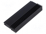 Heatsink: extruded | T | black | L: 100mm | W: 16.5mm | H: 40mm | aluminium