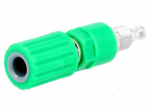 Laboratory connector: 4mm banana | socket | 30VAC | 60VDC | 36A | green
