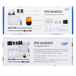PNI MAB300 swing gate automation kit with 2 40W motors, remote controls and control panel, photocells and lamp, gate length 2 x 2.5m max, gate weight 200Kg