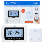 Smart thermostat PNI CT36 wireless, with WiFi, Internet control, for thermal power plants, APP TuyaSmart
