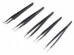 Tweezers-set | universal | ESD | 5pcs.