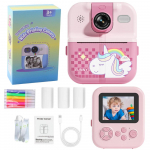 M&auml;nguala | PC | Konsoolid | Tarvikud // Harivad m&auml;nguasjad | Interaktiivsed | Loomingulised | Kunstilised // Aparat Natychmiastowy z Drukarką Termiczną Gry 3 Rolki R&oacute;żowy Jednorożec