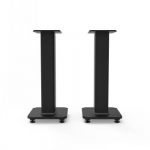KANTO AUDIO 22" TALL FILLABLE SPEAKER STANDS WITH ISOLATION FEET - BLACK (PAIR)