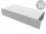 Enclosure: rack mounting | Standard: 19" | 2U | Z: 89mm | X: 422mm | rack