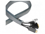 Cable box | multi use | grey | L: 1m | polyester | &Oslash;: 20mm