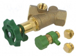 Slant valve | 16bar | brass CW617N | Thread: G 1/2" internal | 1603