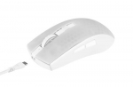 Wireless semi-transparent DELTACO GAMING mouse, WM89, RGB, lightweight, white / GAM-145-W