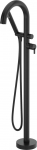 Freestanding bath faucet with shower set