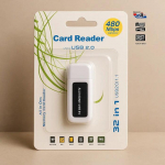 Card reader HQ HQ-SDREADER-WH 15in1 USB 2.0 &mdash; MicroSD/SD support, white