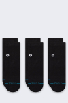 Skarpety Stance Icon Quarter 3 Pack - black