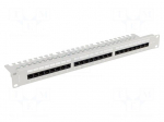 Patch panel | white | Number of ports: 24 | 19" | Cat: 6a | rack 19"