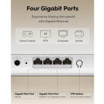 Routers Cudy  WR3600E BE3600 HyperLink WiFi 7 Router Dual Band Gigabit Ports 4x5dBi VPN MLO WPA3 Black