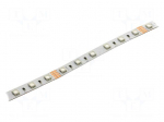 LED tape | RGB | 5050 | LED/m: 60 | 10mm | white PCB | IP20 | 120&deg; | 14.4W/m