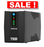 700VA 400W UPS Line Interactive &ndash; LED ekraan &ndash; 2 v&auml;ljundit | Aku 12V-7Ah