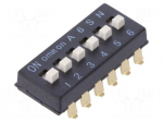 Switch: DIP-SWITCH | Poles number: 6 | ON-OFF | 0.025A/24VDC | Pos: 2
