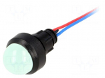 Indicator: LED | prominent | 12VDC | 12VAC | Cutout: &Oslash;13mm | IP40