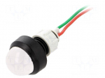 Indicator: LED | prominent | 24VDC | 24VAC | Cutout: &Oslash;13mm | IP40