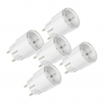 Set of 5 Shelly Plug S MTR Gen3 12A smart outlets (white)