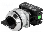 Switch: rotary | Stabl.pos: 3 | NC + NO | 30mm | black | IP56 | Pos: 3