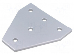 Flat bar | for profiles | triangular | W: 116mm | H: 6mm | L: 116mm