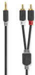 Cable Nedis AUX 3.5mm - 2x RCA 1m