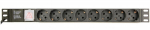 Gembird Power Distribution Unit PDU 8 Schuko Sockets 1U 16A C14 Plug 3m