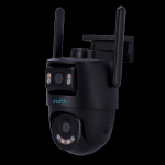 UHO P2S-M33F34 BLACK ~ Uniarch WiFi/IP ārējā kamera ar diviem objektiviem 3MP 4mm / 3MP 2.8mm (IR + WHITE LED) / Atbalsta UNV NVR