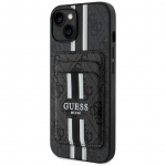Other goods Guess Guess 4G Stripes case with Magsafe wallet for iPhone 15 black