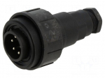 Connector: circular | plug | male | PIN: 6 | 5A | 277V | IP68,IP69K | 6&divide;8mm