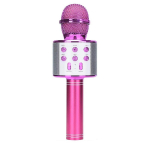 Riff WS-858 Karaoke Microphone with Speakers Aux and Micro SD Pink