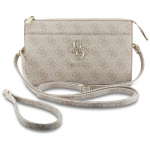 Guess 4G Metal Logo Mobile Phone Clutch Pink