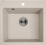 Alena, granite sink,with siphon,49x49x21.5cm,beige
