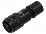 Connector: circular | plug | female | PIN: 4 | IP67 | SA6 | 3.5&divide;4mm | 3A | 30V