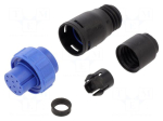 Connector: circular | plug | female | PIN: 10 | 50V | w/o contacts | IP68