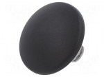Switch: push-button | 22mm | Stabl.pos: 1 | black | none | IP66 | mushroom